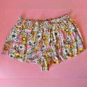 Pink Floral Shorts